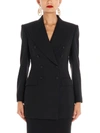 Dolce & Gabbana Wool Blend Double-breasted Jacket In Black