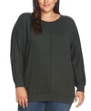 VINCE CAMUTO PLUS SIZE DOLMAN-SLEEVE TOP