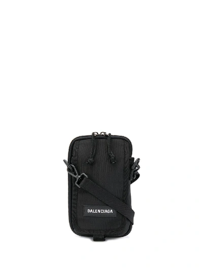 Balenciaga Logo Crossbody Bag In Black