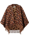 BURBERRY Tb Monogram Wool Poncho