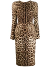 DOLCE & GABBANA Leopard Print Short Dress