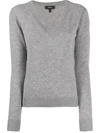 Theory Easy V-neck Cashmere Sweater In Husky