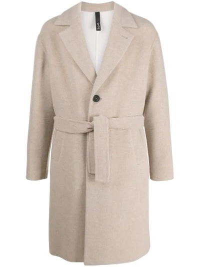 Hevo Single-breasted Belted Coat In 2432