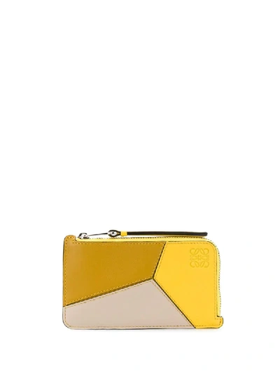 Loewe Puzzle Coin Purse In Yellow