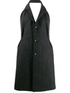 MAISON MARGIELA HERRINGBONE OPEN BACK COAT