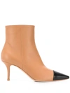 GIANVITO ROSSI TWO TONE POINTED ANKLE BOOTS