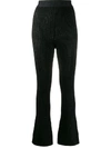 MONCLER METALLIC THREADING KNITTED TROUSERS