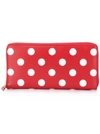 Comme Des Garçons Polka Dot Pattern Wallet In Red