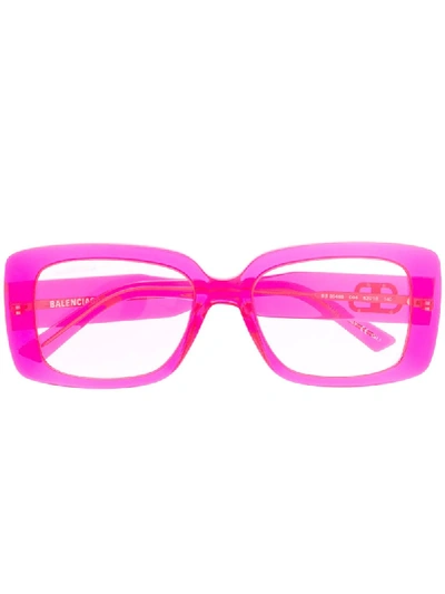Balenciaga Paris Square-frame Sunglasses In Pink