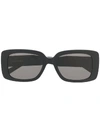 Balenciaga Sharp Square Sunglasses In Black