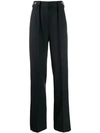 CEDRIC CHARLIER HIGH-RISE PLEATED TROUSERS