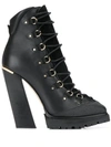 JIMMY CHOO MADYN 130MM LACE-UP BOOTS