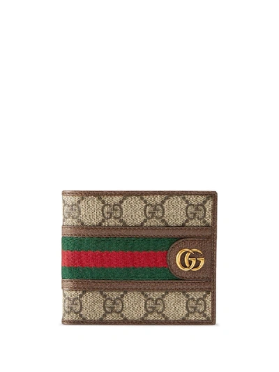 Gucci Ophidia Gg Mini Wallet In Brown