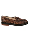 TOD'S SNAKE PRINT LOAFERS,11109983
