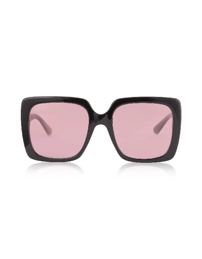 Gucci Gg0418s Rectangular-frame Acetate Sunglasses