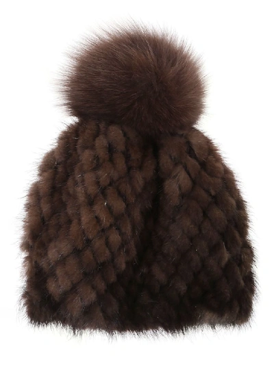 Max Mara Brown Fur Cap