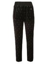 CHIARA FERRAGNI CRYSTAL EMBELLISHED TRACK PANTS,CFP035-NERO