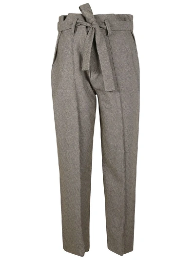 Isabel Marant Tie-belt Trousers In Grey