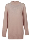 BLUMARINE CRYSTAL EMBELLISHED OVERSIZE SWEATER,11109732