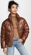 ONE BY LAMARQUE ONE BY IRIS LEATHER PUFFER