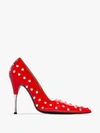 AREA AREA RED 95 STUDDED LEATHER PUMPS,FW19F0814056149