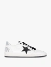 GOLDEN GOOSE GOLDEN GOOSE WHITE BALL STAR LEATHER SNEAKERS,G35WS592A2214107086