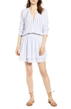 Rails Jasmine Striped Smocked Dress In Marine Stripe