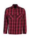 Marcelo Burlon County Of Milan Double Cargo Pocket Checked Shirt In Red