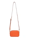 Tory Burch Perry Bombe Leather Crossbody Bag In Orange