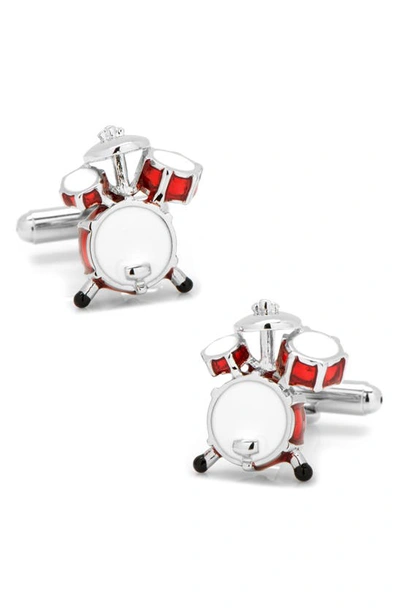 Cufflinks, Inc Drum Set Cuff Links In Red/ White