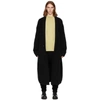 ISABEL BENENATO ISABEL BENENATO BLACK MERINO WOOL AND YAK DOUBLE LAYER COAT