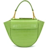 WANDLER WANDLER GREEN CROC MINI HORTENSIA BAG