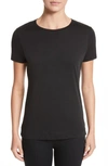 Adam Lippes Cotton Crewneck Tee In Black