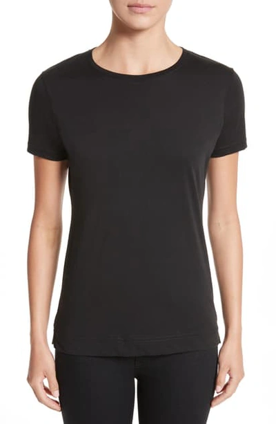 Adam Lippes Cotton Crewneck Tee In Black