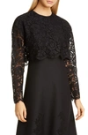 VALENTINO CROP LACE TOP,SB0AE4581EC