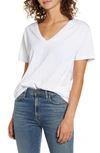 STATESIDE V-NECK COTTON TEE,390-4016