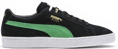 Pre-owned Puma Suede Xlarge In  Black/kelly Green