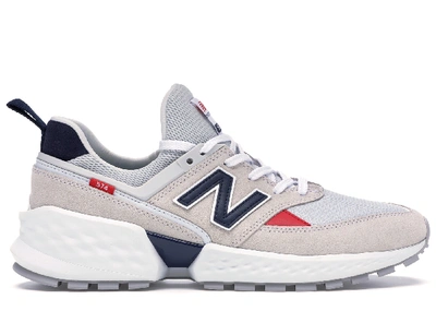 Pre-owned New Balance  574 Sport Grey Nimbus Cloud In Grey/navy-red