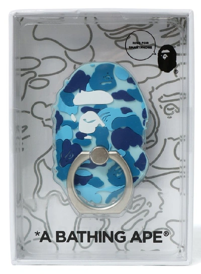 Pre-owned Bape  Abc Ape Head Smartphone Ring Blue