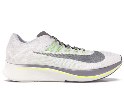 Pre-owned Nike  Zoom Fly Sp White Atmosphere Grey Volt In White/atmosphere Grey-volt-gunsmoke