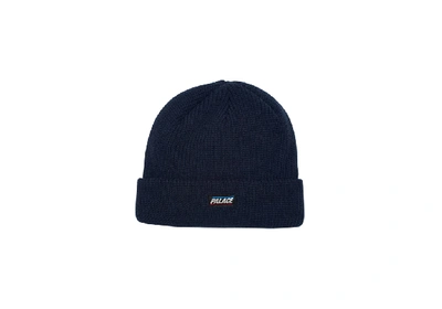 Pre-owned Palace Flag Label Beanie Navy