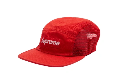 Pre-owned Supreme Mesh Side Panel Camp Cap Red