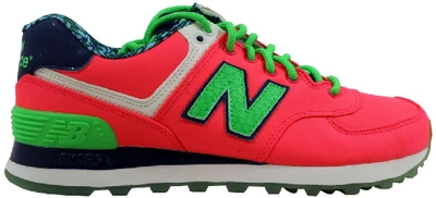 Pre-owned New Balance 574 Luau Pack (women's) In Pink/green-navy