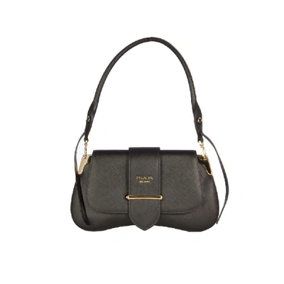 Prada Women's Black Leather Shoulder Bag