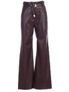 NANUSHKA PANTS STRAIGHT VEGAN LEATHER W/BELT,11110520