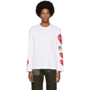 COMME DES GARÇONS PLAY COMME DES GARCONS PLAY WHITE MULTI HEART LONG SLEEVE T-SHIRT