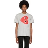 COMME DES GARÇONS PLAY COMME DES GARCONS PLAY GREY HORIZONTAL HEART T-SHIRT