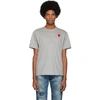 Comme Des Garçons Play Comme Des Garcons Play Grey Long Heart Patch T-shirt