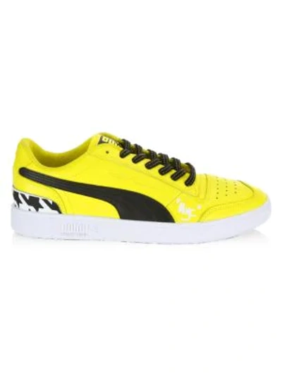Puma Ralph Sampson X  Off Duty Leather Sneakers In Yellow