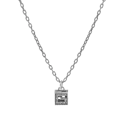 Gucci 60cm G Cube Necklace In Silver